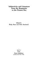 Tapa de Subjectivity and literature from the romantics to the present day