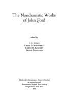 Tapa de The nondramatic works of John Ford