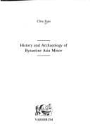 Tapa de History and archaeology of Byzantine Asia Minor