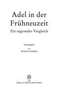 Tapa de Adel in der Frühneuzeit: Ein regionaler Vergleich (Bayreuther historische Kolloquien) (German Edition)