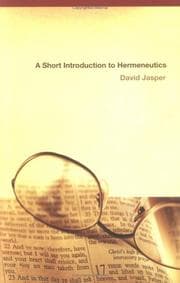 Tapa de A Short Introduction to Hermeneutics