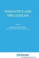 Tapa de Semantics and the lexicon