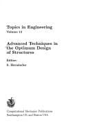 Tapa de Advanced techniques in the optimum design of structures