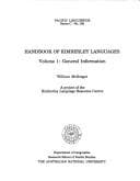 Tapa de Handbook of Kimberley languages