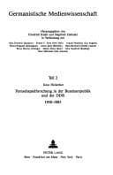 Tapa de Fernsehspielforschung in der Bundesrepublik und der DDR 1950-1985