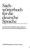 Tapa de Sachwörterbuch für die deutsche Sprache