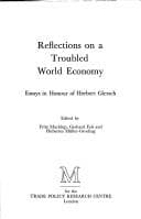 Tapa de Reflections on a troubled world economy
