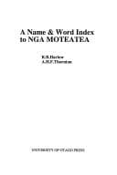 Tapa de A name & word index to Nga Moteatea