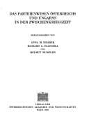 Tapa de Das Parteienwesen Österreichs und Ungarns in der Zwischenkriegszeit