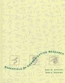 Tapa de Essentials of communication research