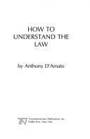 Tapa de How to understand the law