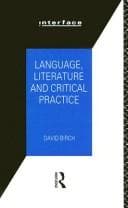 Tapa de Language, literature and critical practice