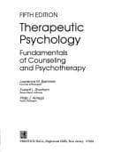 Tapa de Therapeutic psychology