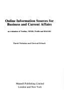 Tapa de Online information sources for business and current affairs