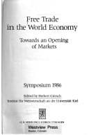 Tapa de Free trade in the world economy