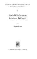 Tapa de Rudolf Bultmann in seiner Frühzeit