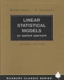 Tapa de Linear statistical models