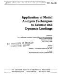 Tapa de Application of modal analysis techniques to seismic and dynamic loadings