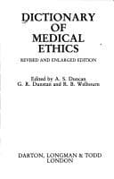 Tapa de Dictionary of medical ethics