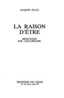 Tapa de La raison d'être