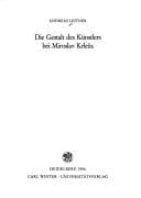 Tapa de Die Gestalt des Künstlers bei Miroslav Krleža