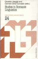 Tapa de Studies in Romance linguistics