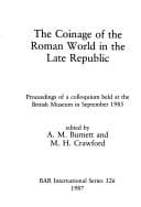Tapa de The Coinage of the Roman world in the late Republic
