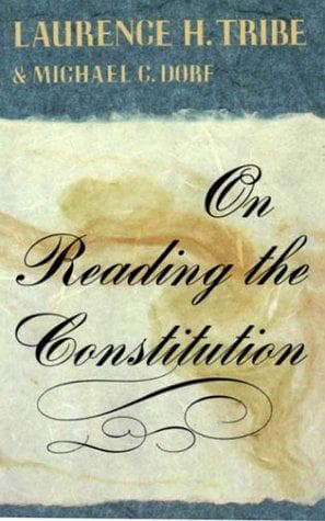 Tapa de On Reading the Constitution