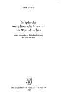 Tapa de Graphische und phonische Struktur des Westjiddischen