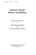 Tapa de Johannis Wyclif Summa insolubilium