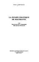 Tapa de La pensée politique de Machiavel