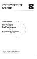 Tapa de Zur Analyse des Faschismus