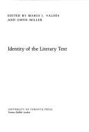 Tapa de Identity of the literary text