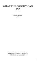 Tapa de What philosophy can do