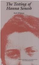 Tapa de The testing of Hanna Senesh