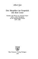 Tapa de Der Skeptiker im Gespräch mit dem Leser