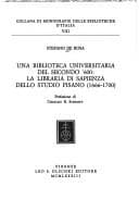 Tapa de Una biblioteca universitaria del secondo '600