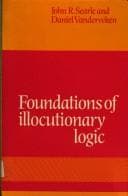 Tapa de Foundations of illocutionary logic