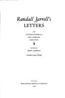 Tapa de Randall Jarrell's letters
