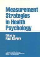 Tapa de Measurement strategies in health psychology
