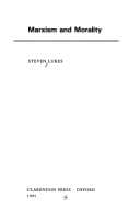 Tapa de Marxism and morality