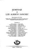 Tapa de Homenaje a Luis Alberto Sánchez