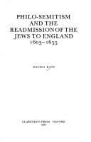 Tapa de Philo-semitism and the readmission of the Jews to England, 1603-1655