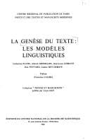 Tapa de La Genèse du texte