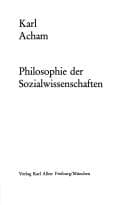 Tapa de Philosophie der Sozialwissenschaften