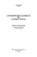 Tapa de L' interminable querelle du contrat social