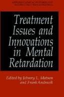 Tapa de Treatment issues and innovations in mental retardation