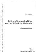 Tapa de Bibliographien zur Geschichte und Landeskunde der Rheinlande