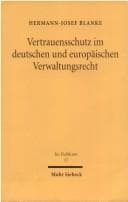 Tapa de Vertrauensschutz im deutschen und europäischen Verwaltungsrecht