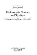 Tapa de Die literarische Moderne und Westfalen